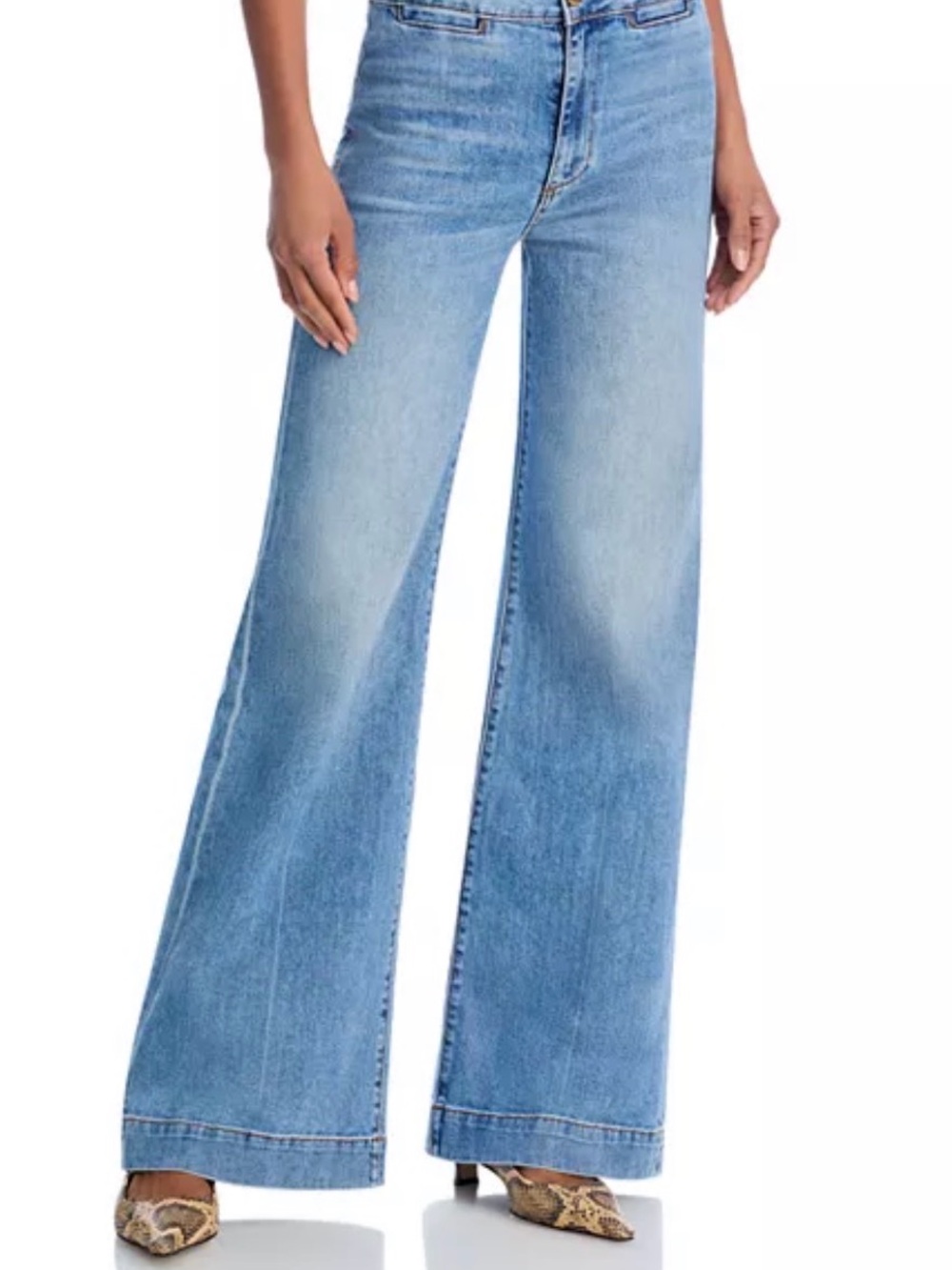 Light Blue Wide-Leg Jeans for Women Askk NY